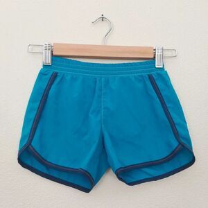 Old Navy Active Shorts Girls M-8 Blue Brief Liner Lightweight Running Athletic